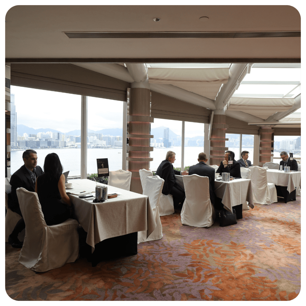 Attendees 1 on 1 meetings at the Pension Bridge Alternatives APAC 