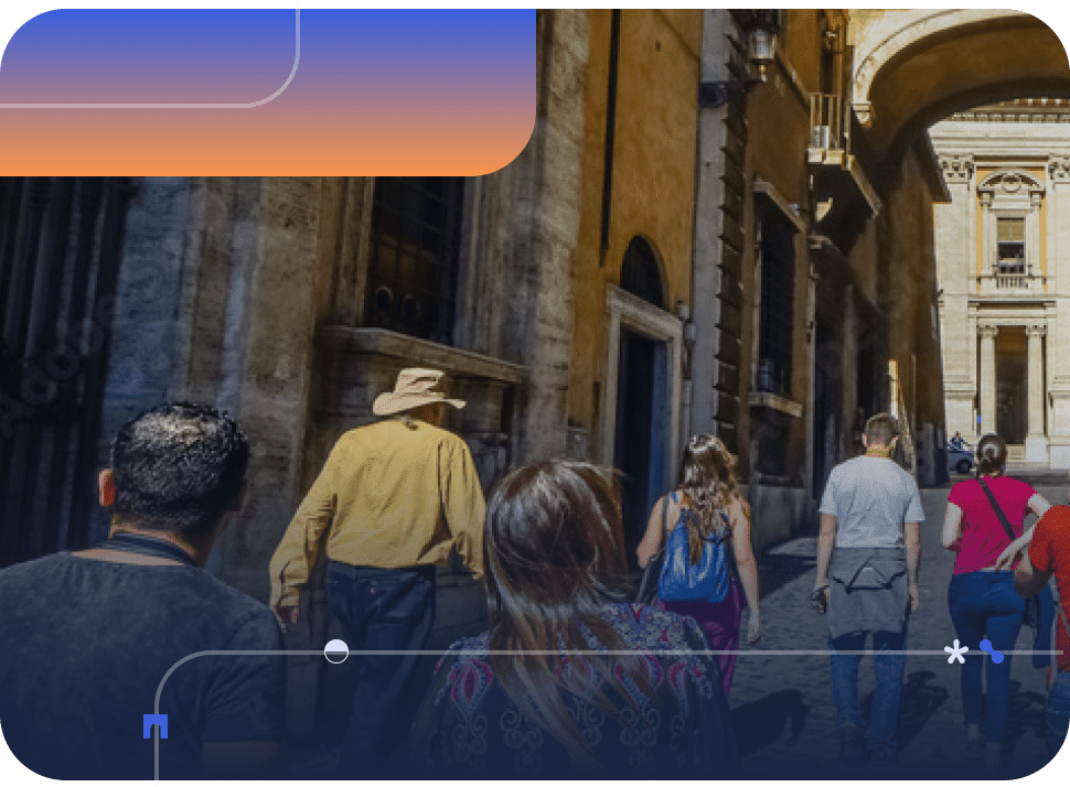 Photo of people attending the walking tour