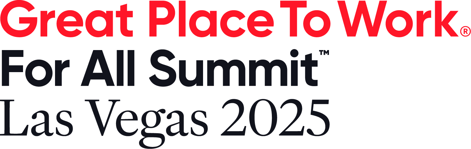 Great Place To Work® For All Summit™ 2025 logo