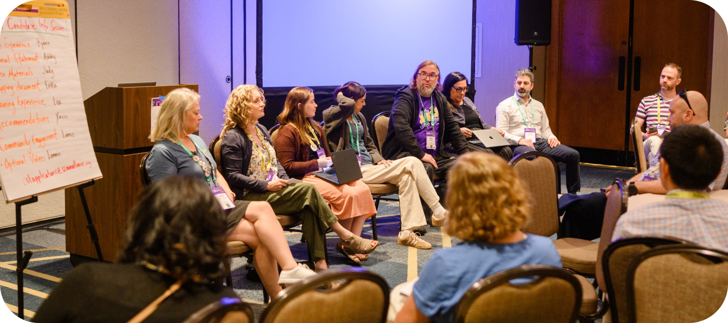 Agile attendees at a learning session