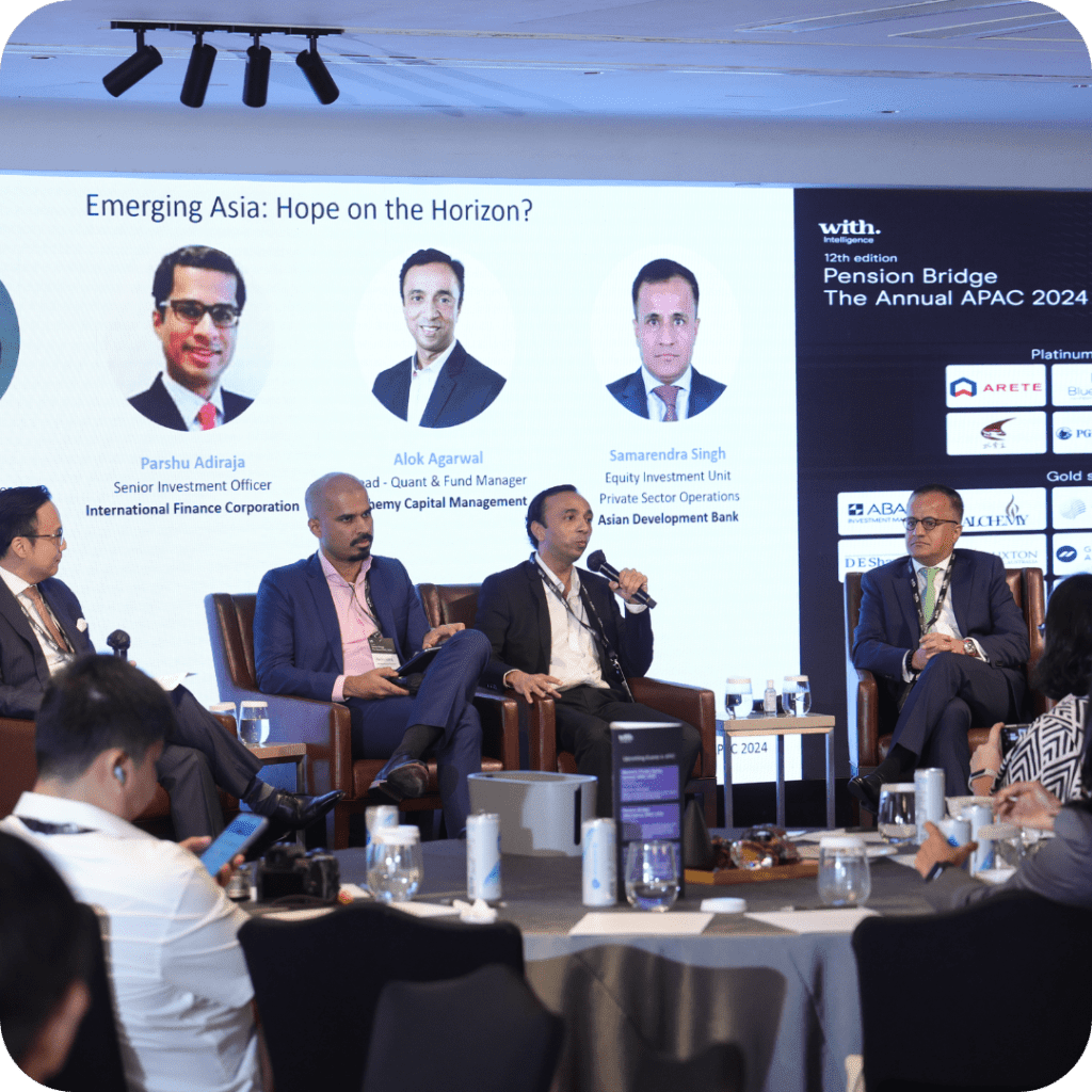 Inspiring speakers speaking at the Pension Bridge Alternatives APAC Hong Kong