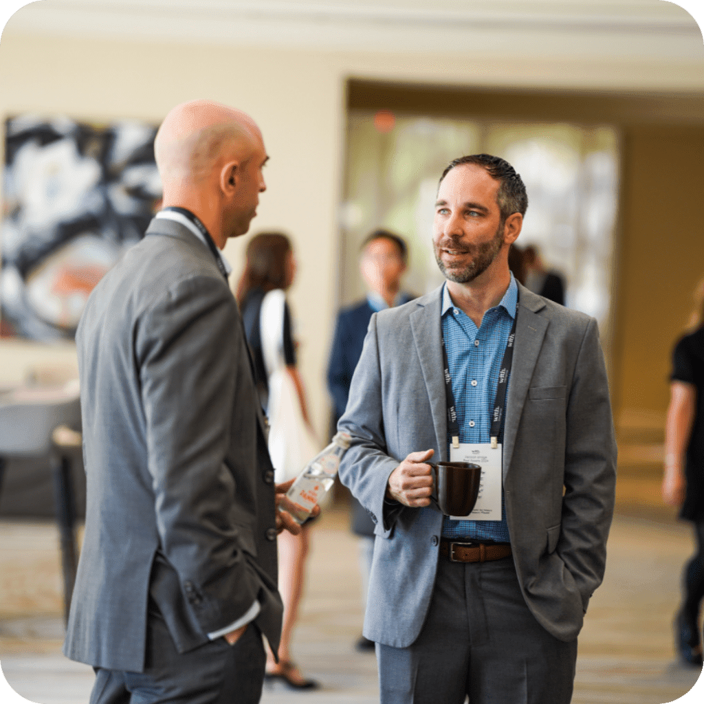 Attendees 1 on 1 meetings at the Pension Bridge Real Assets