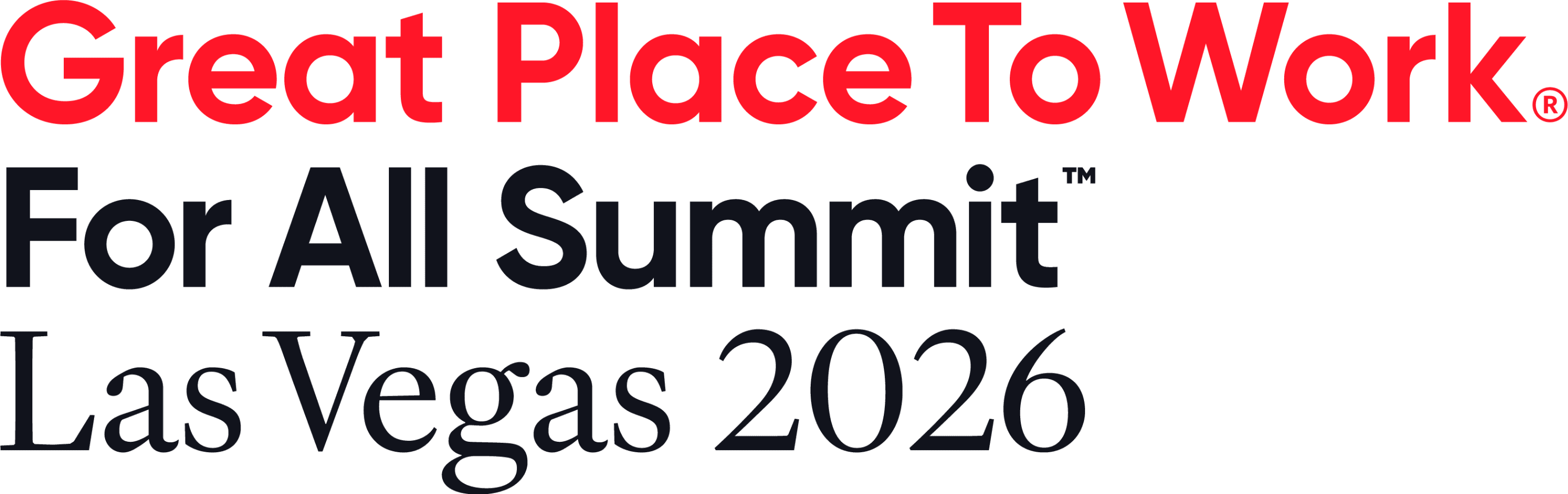 Great Place To Work® For All Summit™ 2026 logo