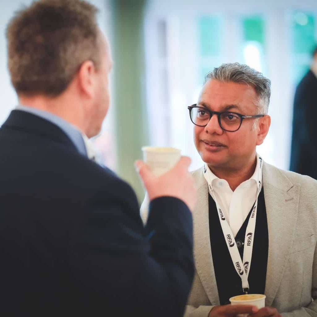 Senior operational executives networking at the HFM European Boutique and Emerging Managers Summit