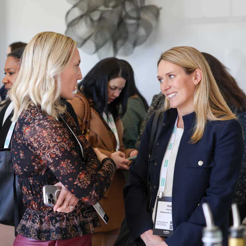 Senior women in private equity networking at the Women's venture capital summit 2025 