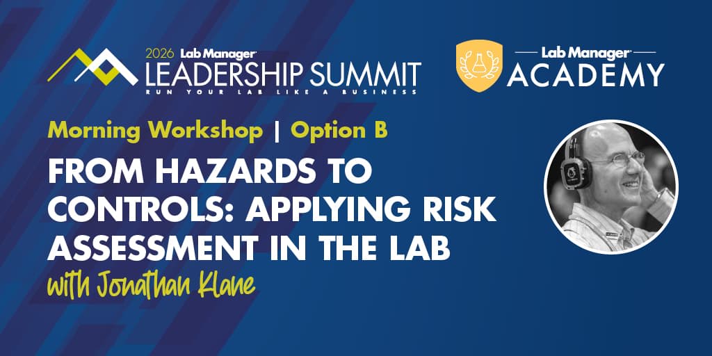Workshop: From Hazards to Controls: Applying Risk Assessment in the Lab with Jonathan Klane