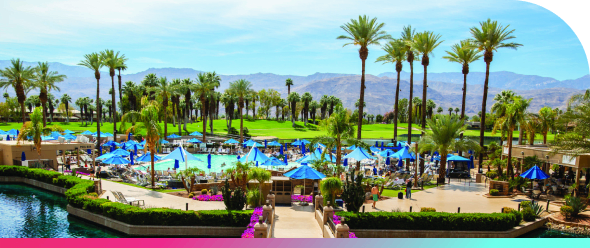 A bird's eye view of the JW Marriott Desert Springs Resort