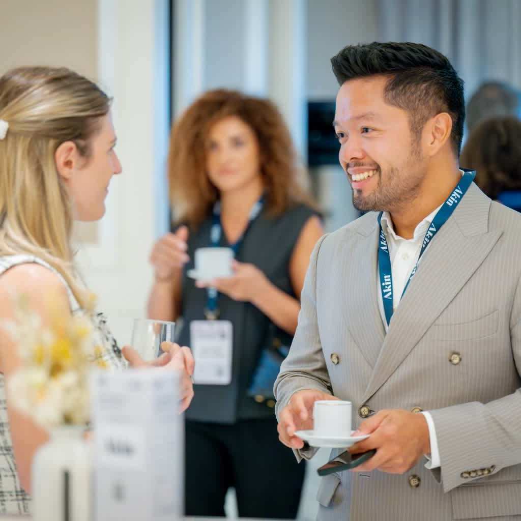 Sponsors networking at the HFM Middle East Summit