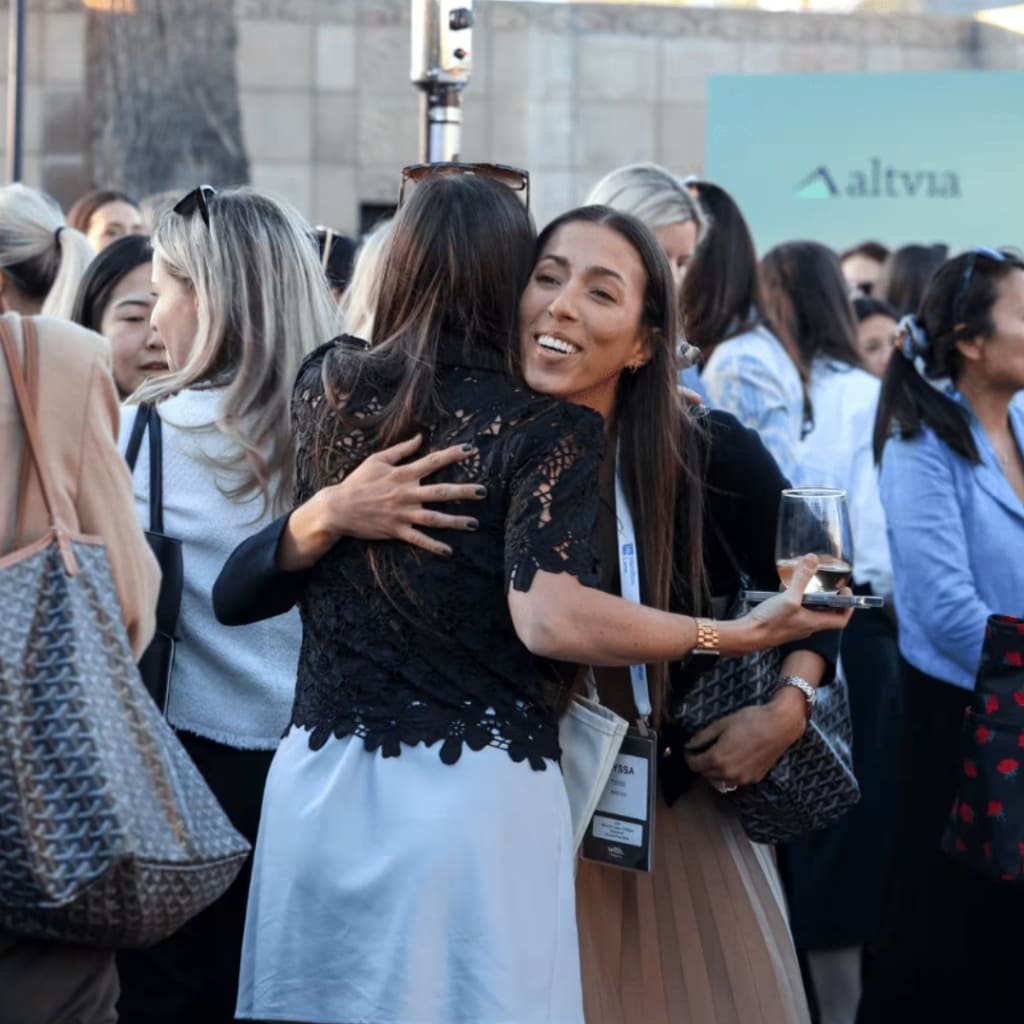 Senior Sponsoring company representatives networking at the  Women’s Private Capital Summit