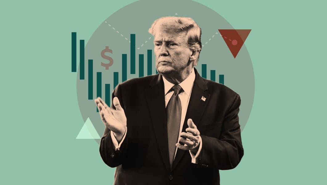 The dollar under Trump logo