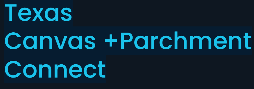 Texas Canvas + Parchment Connect logo