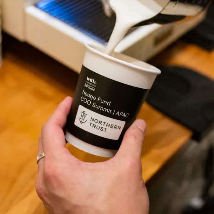 Branding promotional material at the With Intelligence Hedge Fund COO Summit | APAC