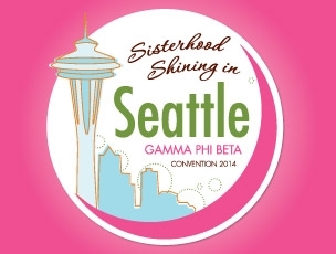 Gamma Phi Beta Convention 2014 Sisterhood Shining in Seattle logo